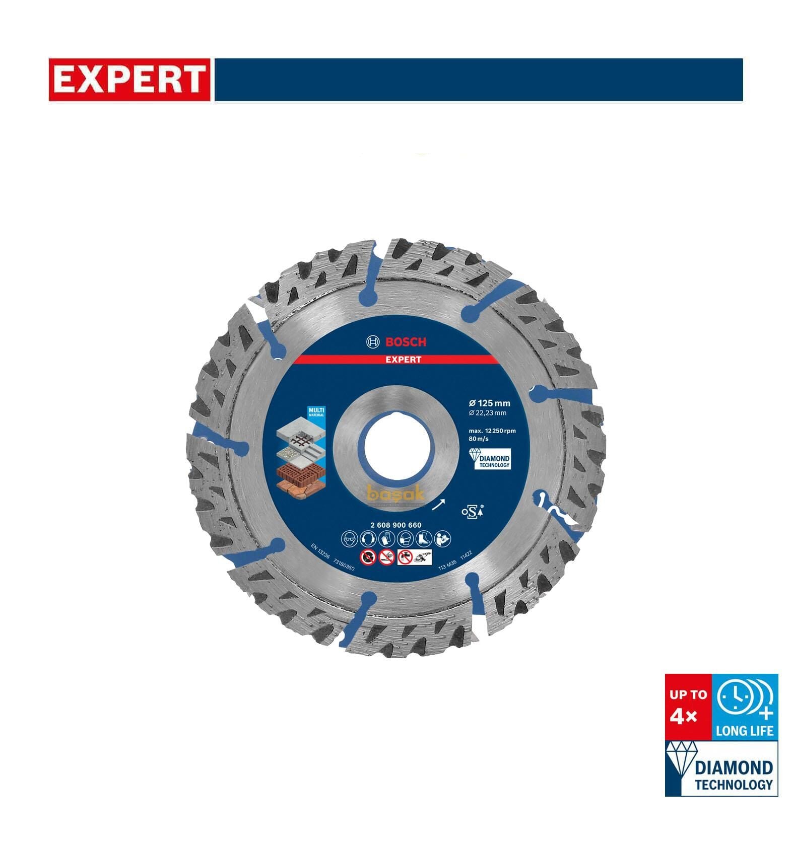 Bosch Expert 125 mm Yapı Malzemeleri Elmas Kesme Diski 2608900660