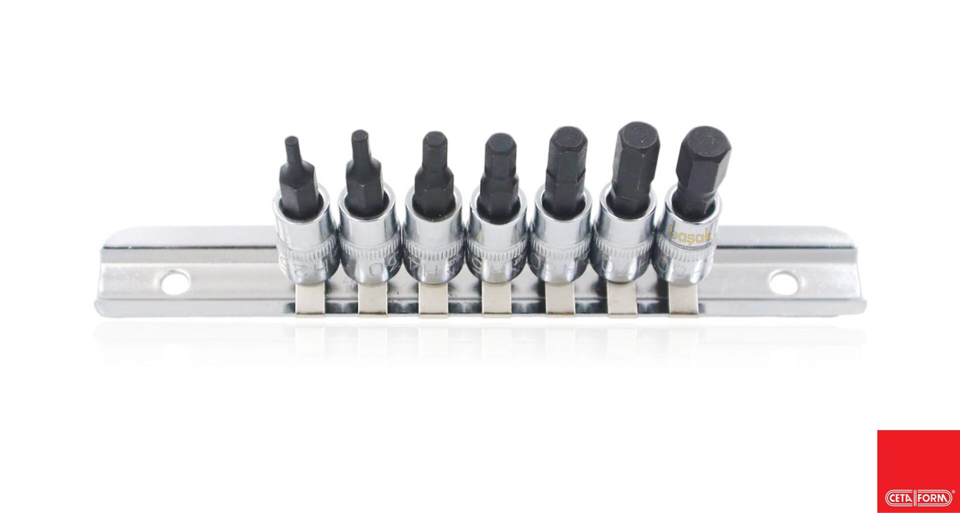 Ceta Form 2,5 - 8 mm 1/4'' Lokmalı Allen Takımı 7 parça C08S-RHX7