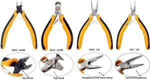 Ceta Form H20-W04 Elektronikçi Pense Seti 4 Parça Deri Çantalı