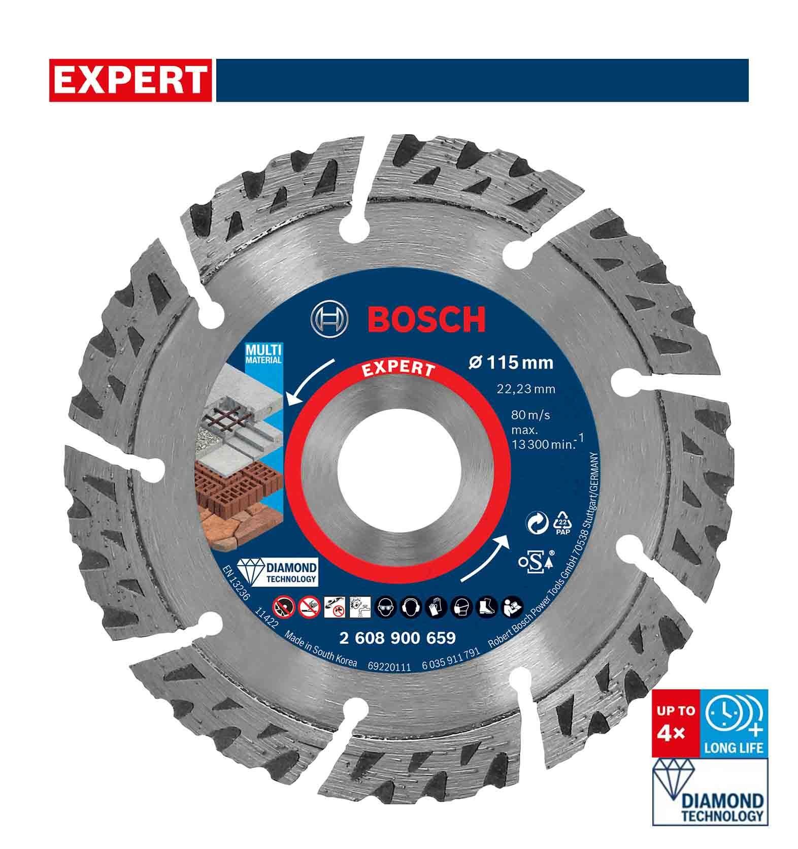 Bosch Expert 115 mm Yapı Malzemeleri Elmas Kesme Diski 2608900659
