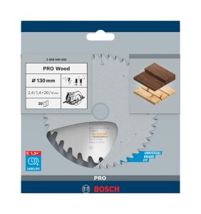 Bosch Pro 130x20/16 mm 30 Diş Ahşap Daire Testere 2608640583