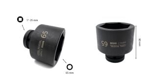 Ceta Form 65 mm 1” 6 Köşe Havalı-Darbeli Lokma Anahtar C82-H65