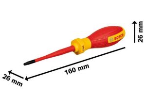 Bosch T15 x 75 mm VDE İzeloleli Torx Uçlu Tornavida 1600A02NC6