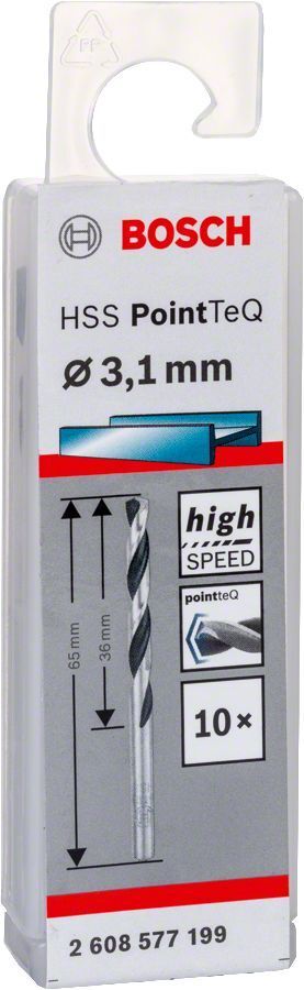 Bosch HSS PointeQ 3,1 mm Metal Matkap Ucu 10'lu 2608577199