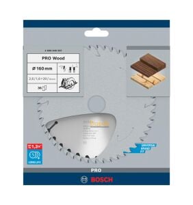 Bosch Pro 160x20/16mm 36 Diş Ahşap Daire Testere Bıçağı 2608640597