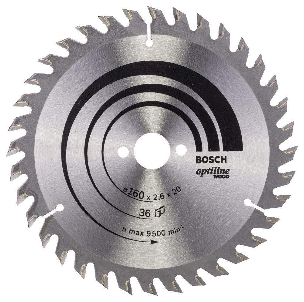 Bosch Optiline Ahşap 160x20/16mm 36 Diş Daire Testere Bıçağı 2608640597