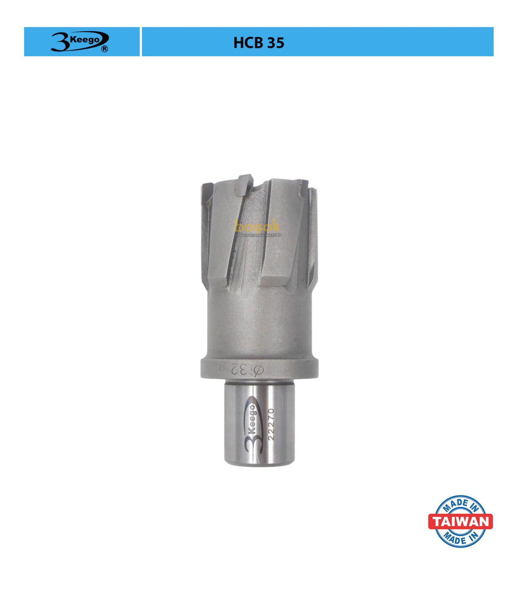 3Keego 32 x 35 mm TCT Elmas Manyetik Matkap Ucu HCB35