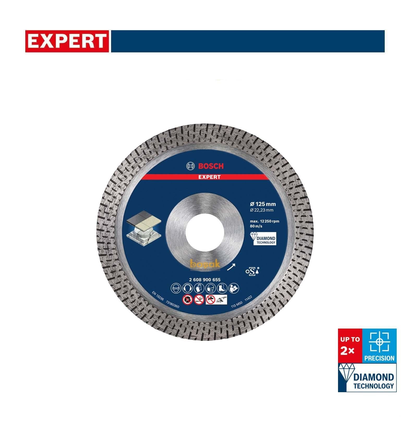 Bosch Expert 125 mm Sert Seramik Elmas Kesme Diski 2608900655