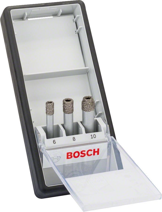 Bosch 3'lü Matkap İçin Seramik Delme Seti 6/8/10*33 mm Kuru Tip 2607017341