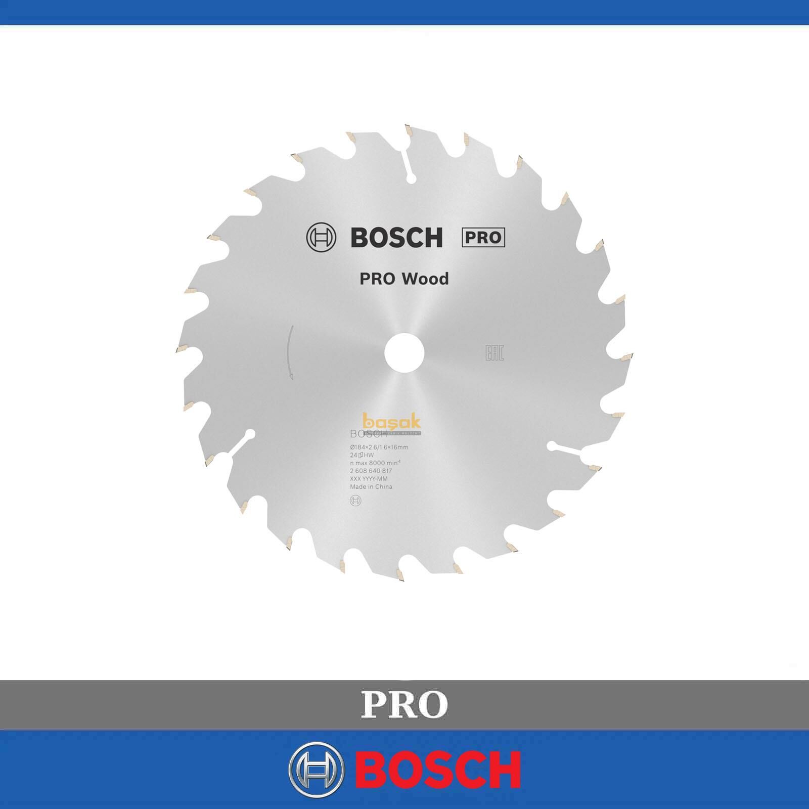 Bosch Pro 184x16 mm 24 Diş Ahşap Daire Testere Bıçağı 2608640817