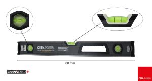 Ceta Form 60 cm Profesyonel Tutamaklı Su Terazisi P20-060