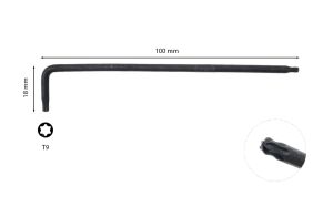 Ceta Form T9 Uzun Topbaşlı Torx Allen (Alyan) Anahtar 709B