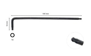 Ceta Form T9 Uzun Topbaşlı Torx Allen (Alyan) Anahtar 709B