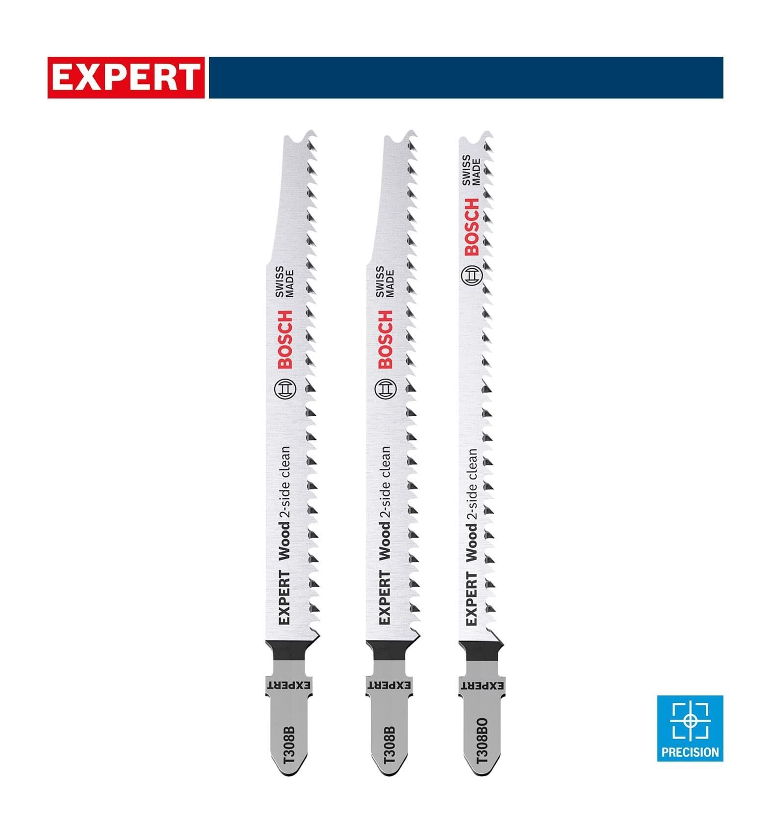 Bosch Expert 2xT308B-1xT308BO 3'lü Ahşap Dekupaj Ucu 2608900559