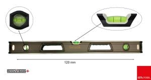 Ceta Form 120 cm Profesyonel Tutamaklı Su Terazisi P20-120