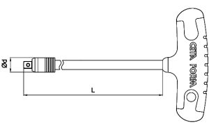 Ceta Form C01-60S 1/4” T Saplı Lokma Kolu
