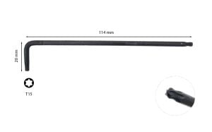 Ceta Form T15 Uzun Topbaşlı Torx Allen (Alyan) Anahtar 715B