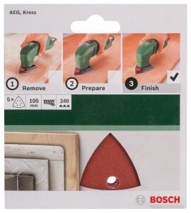 Bosch Üçgen Cırtlı Zımpara Kağıdı 5 Parça Velcro 2609256A59