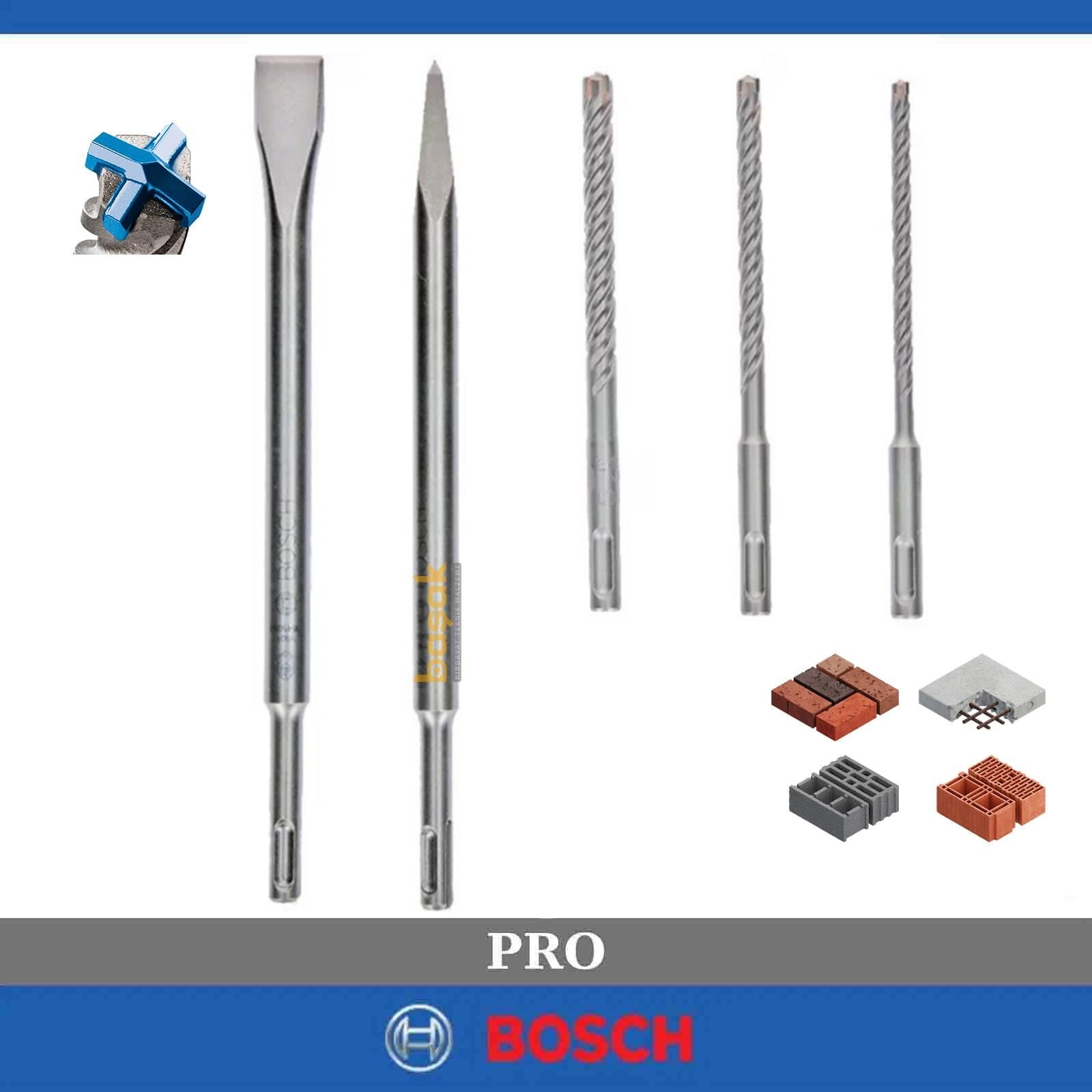 Bosch Pro Sds Plus Murç-Keski ve Matkap Ucu Seti 2607017515