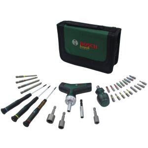 Bosch 31 Parça T Saplı Bits Uyumlu Cırcırlı ve Klemens Tornavida Seti 1600A039HX