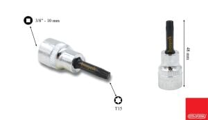 Ceta Form T15 3/8” Torx Uçlu Lokma C18S-T15