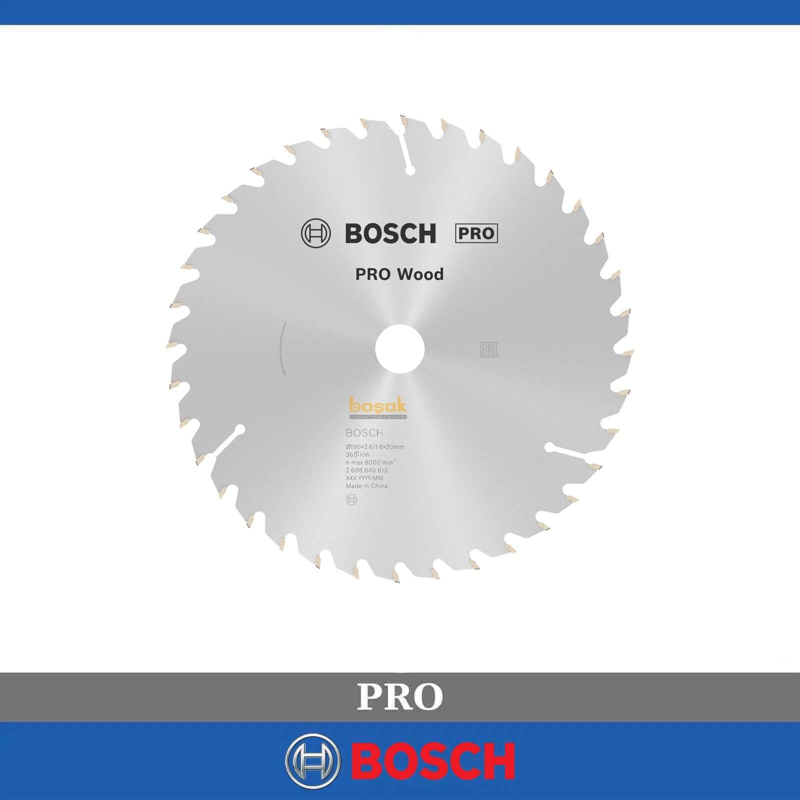 Bosch Pro 190x20/16 mm 36 Diş Ahşap Daire Testere 2608640613
