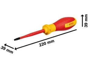 Bosch T25 x 100 mm VDE İzeloleli Torx Uçlu Tornavida 1600A02NC8