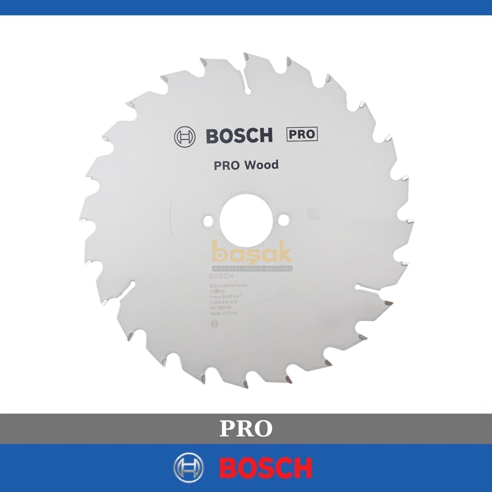 Bosch Optiline Ahşap 190x30 mm 24 Diş Daire Testere Bıçağı 2608640615
