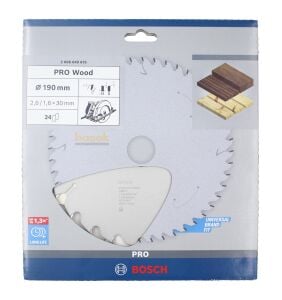 Bosch Optiline Ahşap 190x30 mm 24 Diş Daire Testere Bıçağı 2608640615