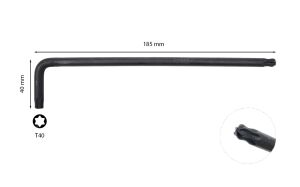 Ceta Form T40 Uzun Topbaşlı Torx Allen (Alyan) Anahtar 740B