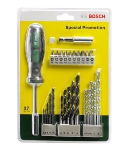 Bosch 27 Parça Tornavidalı Vidalama ve Matkap Ucu Seti 2607017201
