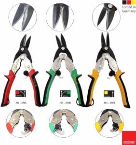 Ceta Form 250 mm J04-R03 3 Parça Mafsallı Sac Makası Takımı (Deri Çantalı)