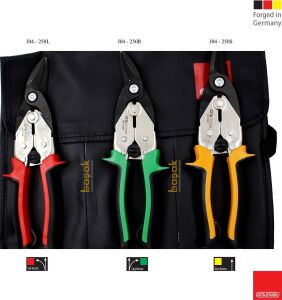 Ceta Form 250 mm J04-R03 3 Parça Mafsallı Sac Makası Takımı (Deri Çantalı)