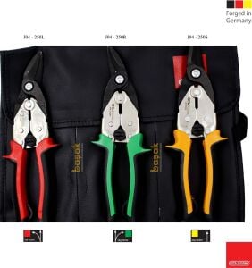 Ceta Form 250 mm J04-R03 3 Parça Mafsallı Sac Makası Takımı (Deri Çantalı)