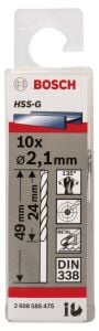 Bosch HSS-G 2,1x49 mm Metal Matkap Ucu 10'lu Paket 2608585475