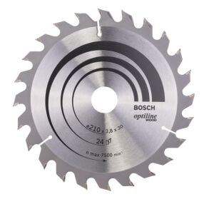 Bosch Optiline Ahşap 210x30 mm 24 Diş Daire Testere Bıçağı 2608640621