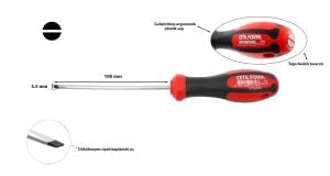 Ceta Form 3,5 x 100 mm Kabin Tipi Düz Tornavida F10-035-100