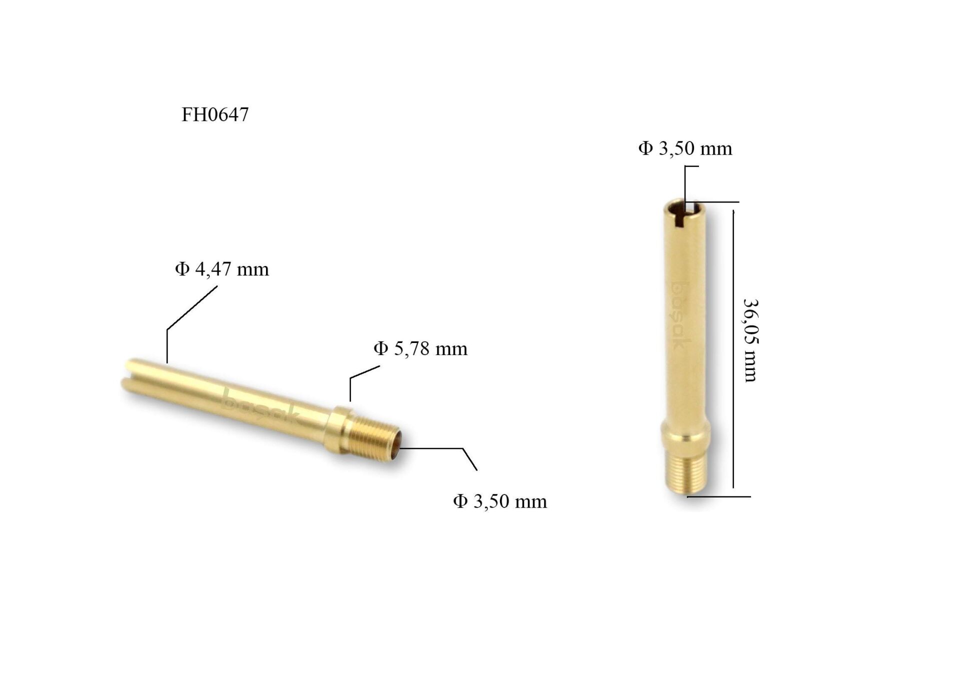 FH0647 (S 125 / S 75 / S 105) Plazma Hava Çıkış Borusu 36 MM