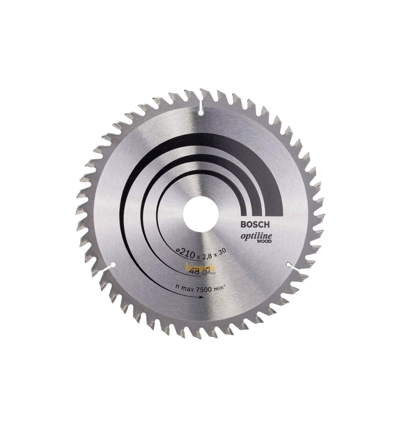 Bosch Optiline Ahşap 210x30 mm 48 Diş Daire Testere Bıçağı 2608640623