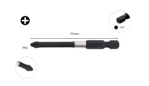 Ceta Form PH2 x 70 mm Darbeli Yıldız Bits Uç CB/702TM