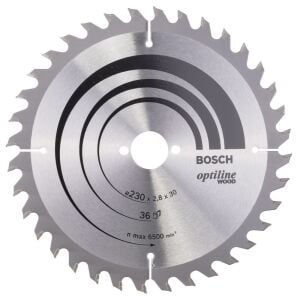 Bosch Optiline Ahşap 230x30 mm 36 Diş Daire Testere Bıçağı 2608640628