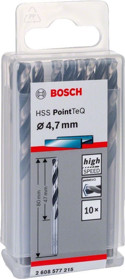 Bosch HSS PointeQ 4,7 mm Metal Matkap Ucu 10'lu 2608577215