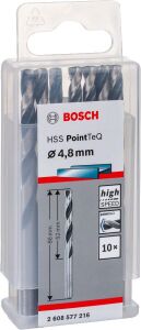 Bosch HSS PointeQ 4,8 mm Metal Matkap Ucu 10'lu 2608577216