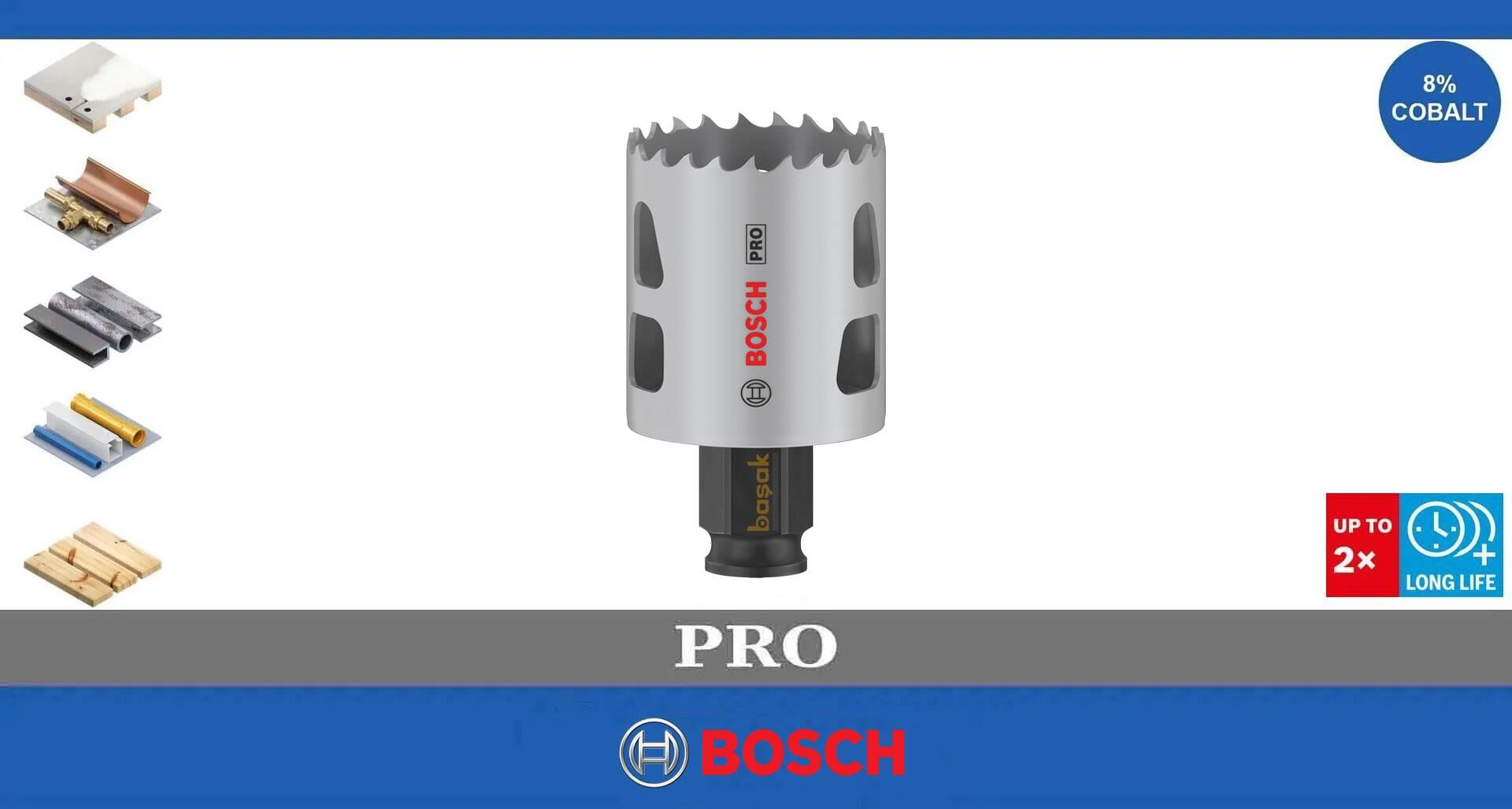 Bosch Pro 43 mm PC Delik Testeresi HSS %8 Kobalt 2608594383