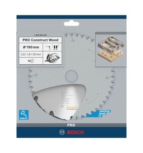 Bosch 190x30 mm 12 Diş İnşaat Ahşabı İçin Daire Testere Bıçağı 2608640633