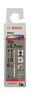Bosch HSS-G 2,7x61 mm Metal Matkap Ucu 10'lu Paket 2608585479