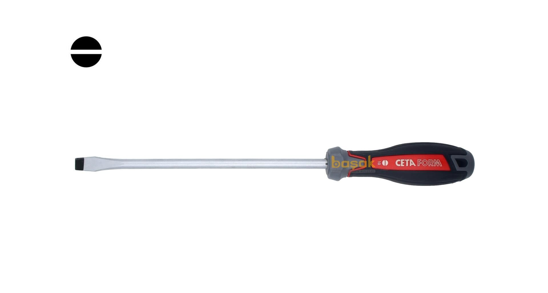 Ceta Form 10 x 200 mm Atölye Tipi Düz Tornavida F10-100-200