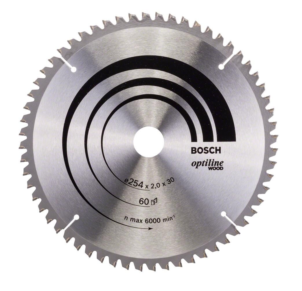 Bosch Optiline Ahşap 254x2x30 mm 60 Diş Daire Testere Bıçağı 2608640436