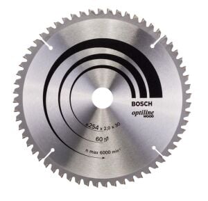 Bosch Optiline Ahşap 254x2x30 mm 60 Diş Daire Testere Bıçağı 2608640436