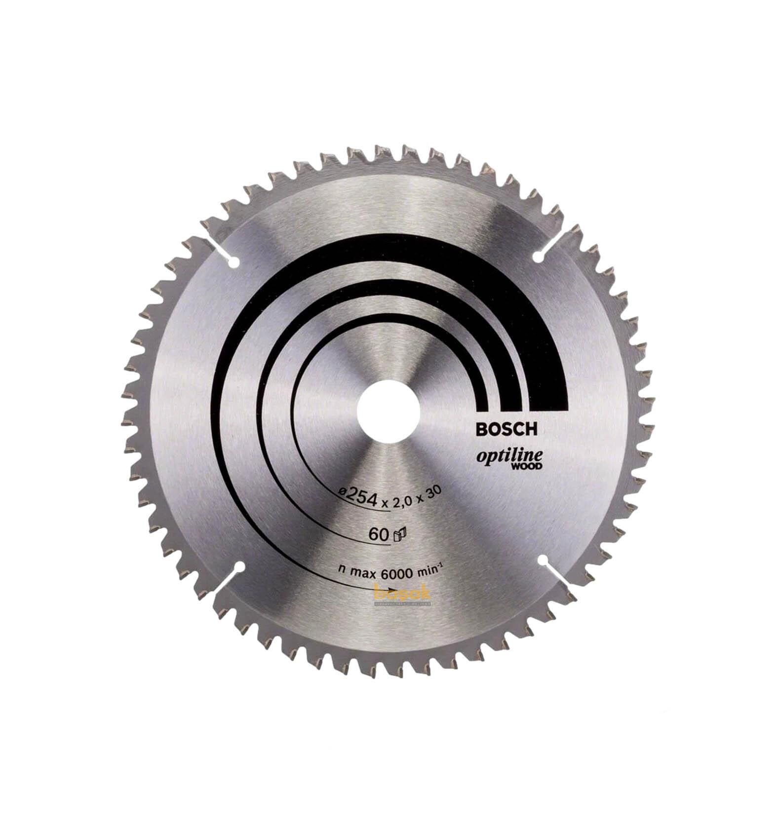 Bosch Optiline Ahşap 254x2x30 mm 60 Diş Daire Testere Bıçağı 2608640436